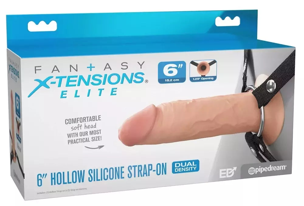 FANTASY X-TENSIONS Elite FXTE6 tuščiaviduriai silikoniniai diržai, 16,5 cm, šviesūs