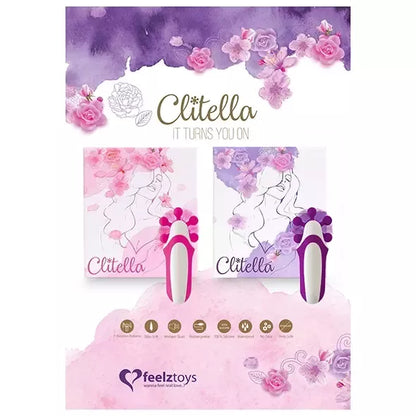 FeelzToys Clitella Pink – Kompaktiškas daugiafunkcis stimuliacinis prietaisas
