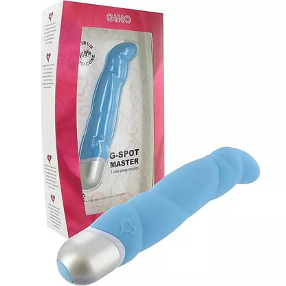 FeelzToys Gino Blue silikoninis vibratorius 16 cm - 7 vibracijos režimai, violetinis