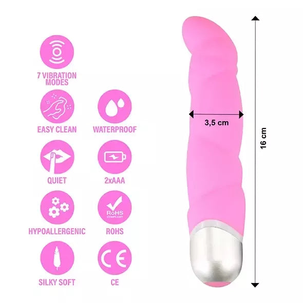 FeelzToys Gino Violet silikoninis intymus prietaisas, 16 cm, 7 režimai