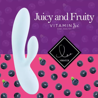FeelzToys LEA Blueberry dviejų variklių silikoninis intymios gerovės prietaisas