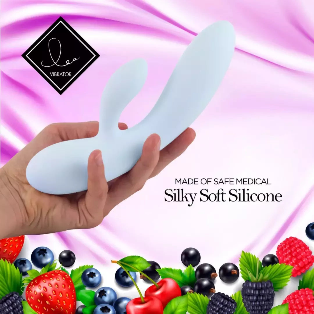 FeelzToys LEA Blueberry dviejų variklių silikoninis intymios gerovės prietaisas