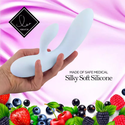 FeelzToys LEA Blueberry dviejų variklių silikoninis intymios gerovės prietaisas