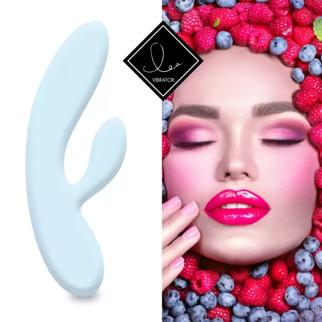 FeelzToys LEA Blueberry dviejų variklių silikoninis intymios gerovės prietaisas