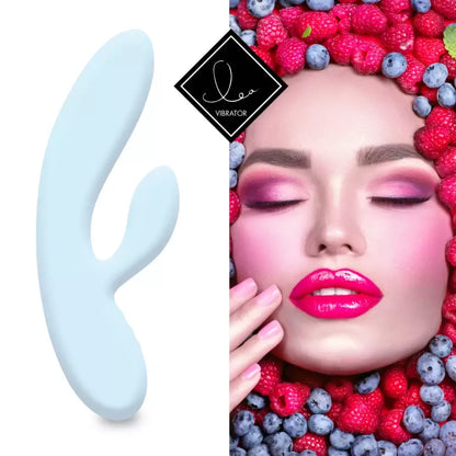 FeelzToys LEA Blueberry dviejų variklių silikoninis intymios gerovės prietaisas