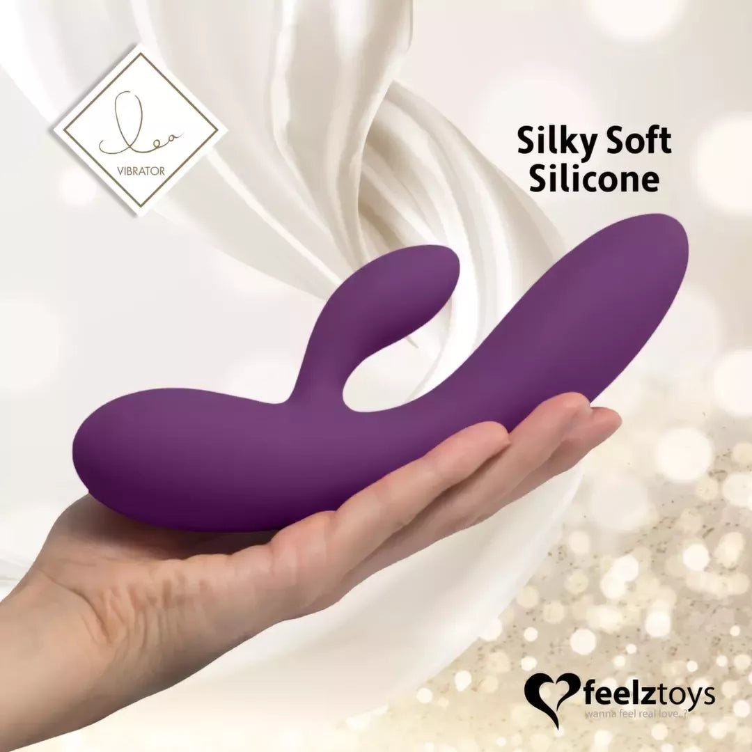 FeelzToys Lea dviejų variklių intymi sistema, purpurinė, vandeniui atsparus silikonas