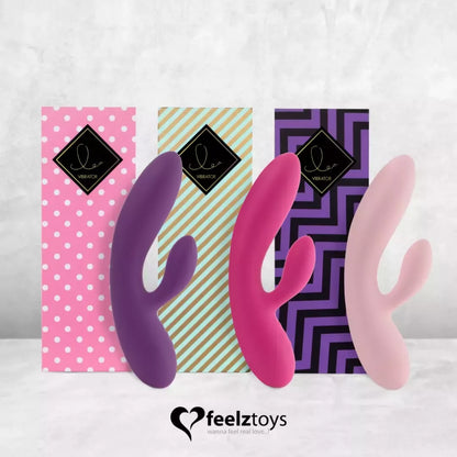 FeelzToys Lea dviejų variklių intymi sistema, purpurinė, vandeniui atsparus silikonas