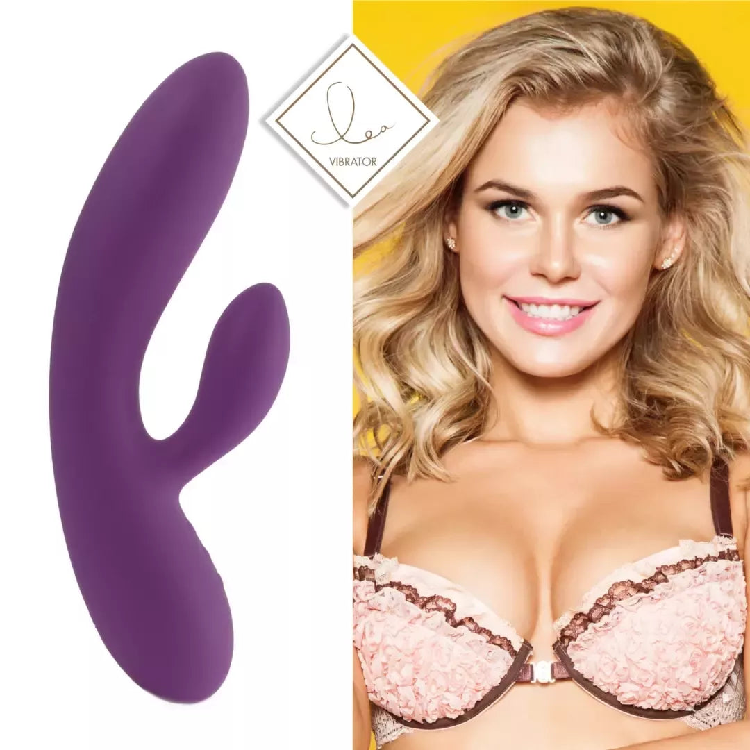FeelzToys Lea dviejų variklių intymi sistema, purpurinė, vandeniui atsparus silikonas