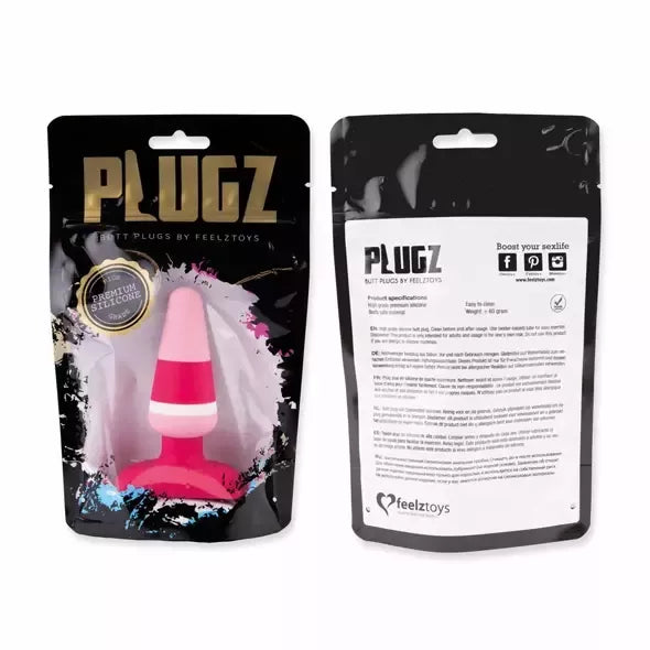 FeelzToys Plugz Colors No. 2 rožinis silikoninis kaištis, 9 cm, medicininės klasės