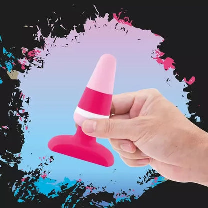 FeelzToys Plugz Colors No. 2 rožinis silikoninis kaištis, 9 cm, medicininės klasės
