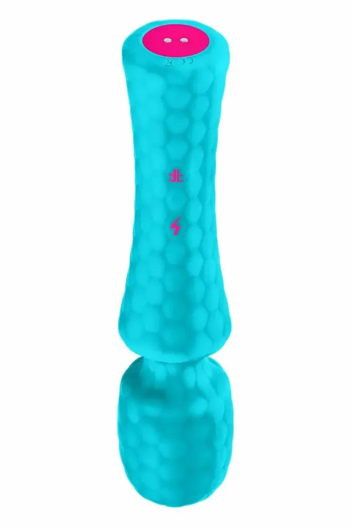 FemmeFunn Ultra Wand Turquoise – vandeniui atsparus kelių režimų masažuoklis, 20,3 cm