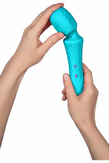 FemmeFunn Ultra Wand Turquoise – vandeniui atsparus kelių režimų masažuoklis, 20,3 cm