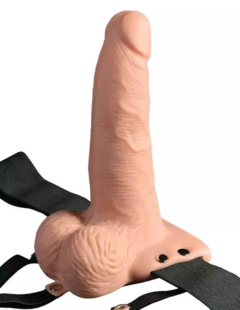 Fetish Fantasy RC Strap-On System 17,8 cm įkraunamas nuotoliniu būdu valdomas, juodas