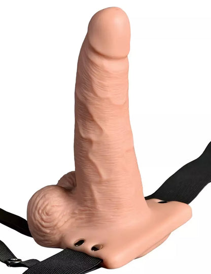 Fetish Fantasy RC Strap-On System 17,8 cm įkraunamas nuotoliniu būdu valdomas, juodas