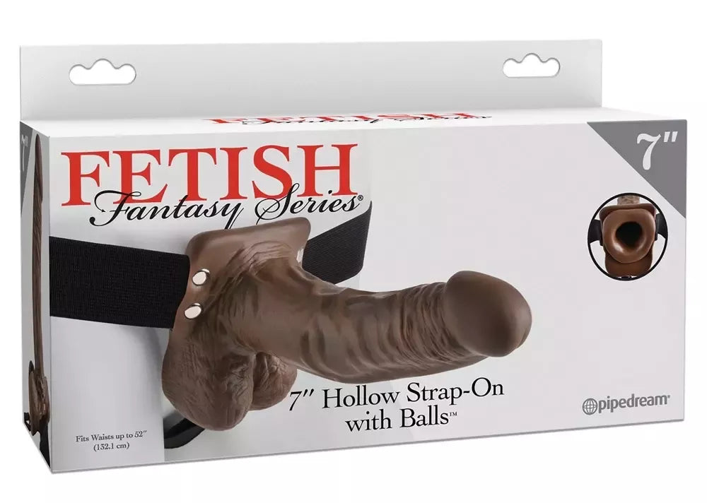 Fetish Fantasy Series 7 tuščiaviduris dirbtinis penis su diržais, reguliuojami diržai 18,9 cm