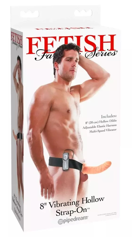 Fetish Fantasy Series 8 colių atviros konstrukcijos vibruojantis diržinis modelis (Light)
