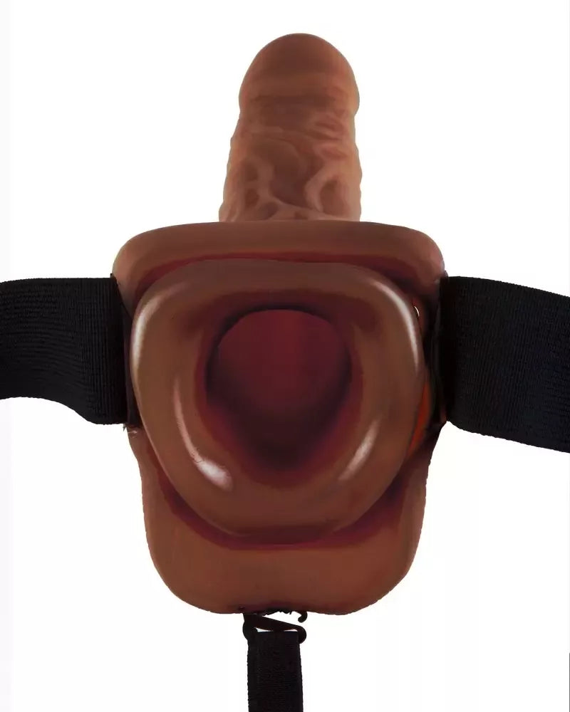 Fetish Fantasy Series 9 colių tuščiaviduris dirbtinis penio formos priedas su reguliuojamais diržais, PVC