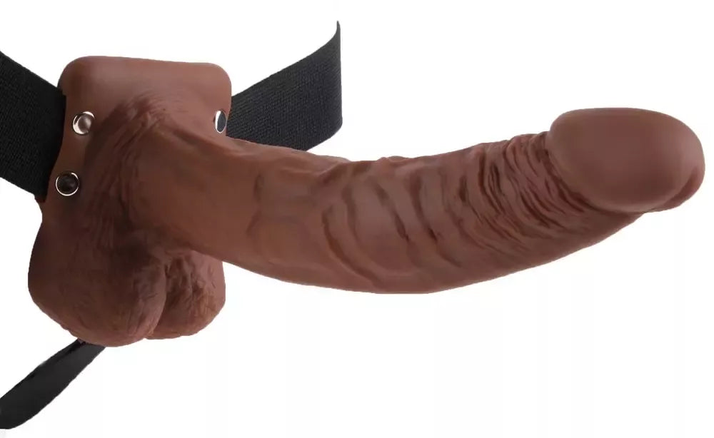 Fetish Fantasy Series 9 colių tuščiaviduris dirbtinis penio formos priedas su reguliuojamais diržais, PVC