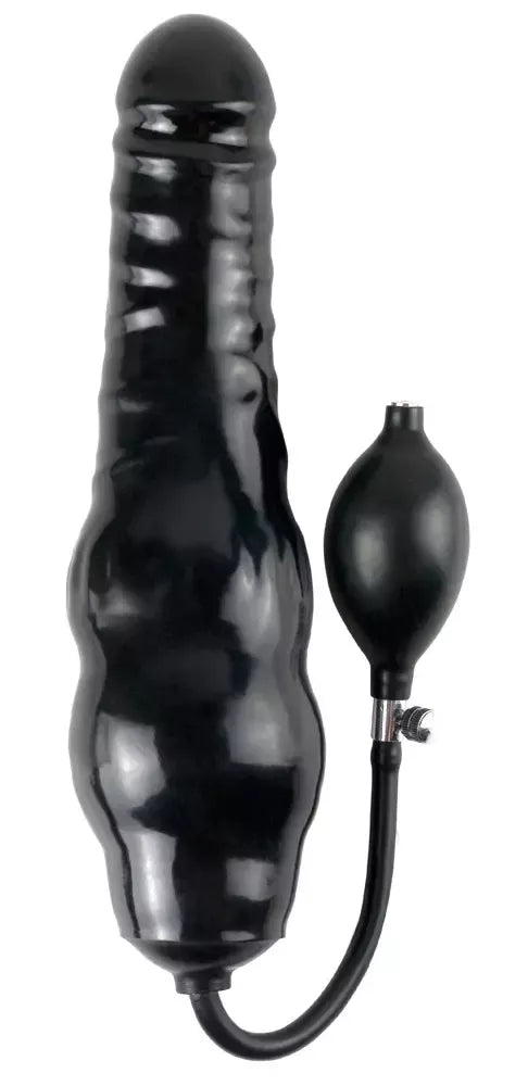 FFF pripučiamas intymus įrenginys 32 cm reguliuojamo dydžio, juodas, PVC