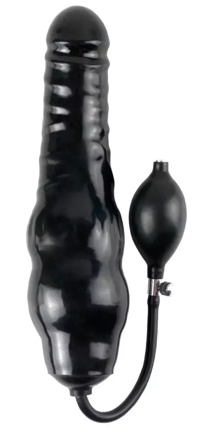 FFF pripučiamas intymus įrenginys 32 cm reguliuojamo dydžio, juodas, PVC