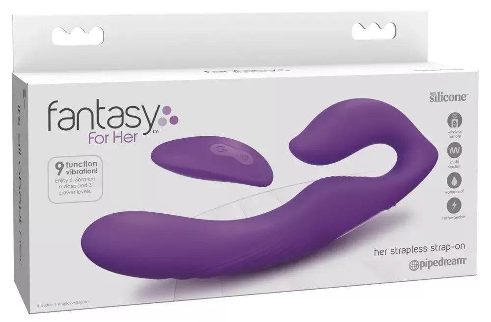 FFH Her Ultimate be diržo naudojamas dvigubo poveikio vibratorius, 9 režimai, silikoninis, violetinis