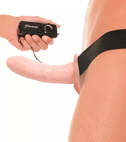 FFSFHOH vibruojantis tuščiaviduris dirbtinis falas su diržais 17 cm – Reguliuojami diržai