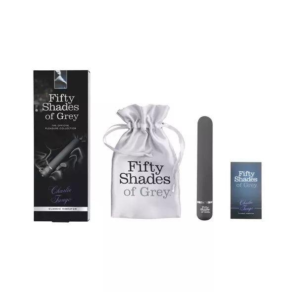 Fifty Shades of Grey Charlie Tango klasikinis intymus masažuoklis, juodas, 18,4 cm
