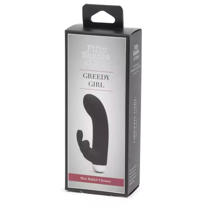 Fifty Shades of Grey Greedy Girl Mini Rabbit intymus prietaisas, juodas, USB