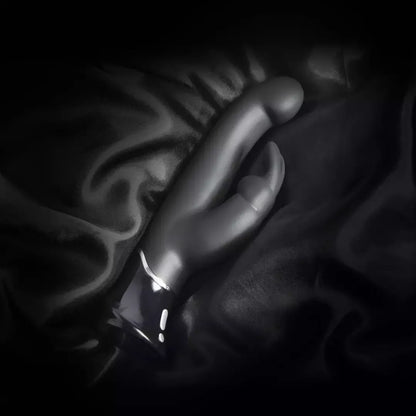 Fifty Shades of Grey Greedy Girl silikoninis dviejų variklių intymus prietaisas, juodas