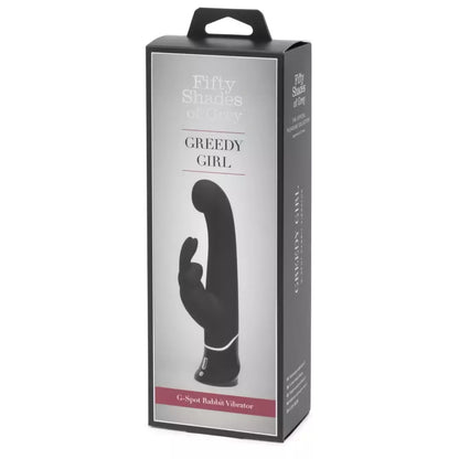 Fifty Shades of Grey Greedy Girl silikoninis dviejų variklių intymus prietaisas, juodas