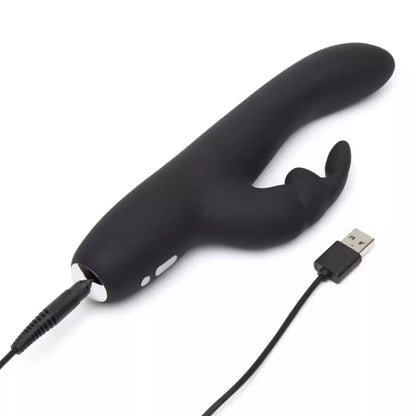 Fifty Shades of Grey Greedy Girl Slimline Rechargeable Rabbit Black