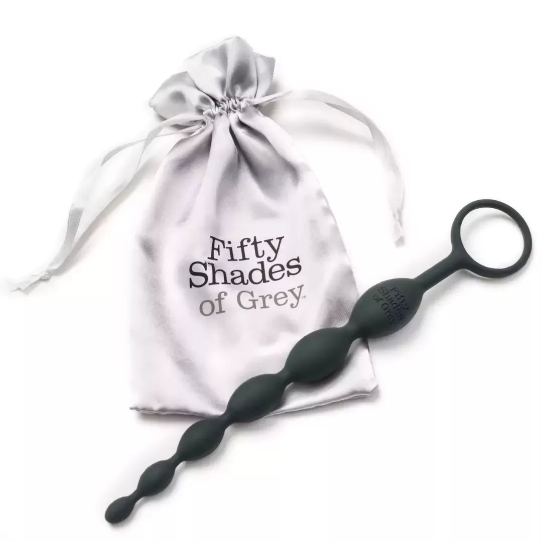 Fifty Shades of Grey Pleasure Intensified silikoniniai analiniai karoliukai, 25,4 cm