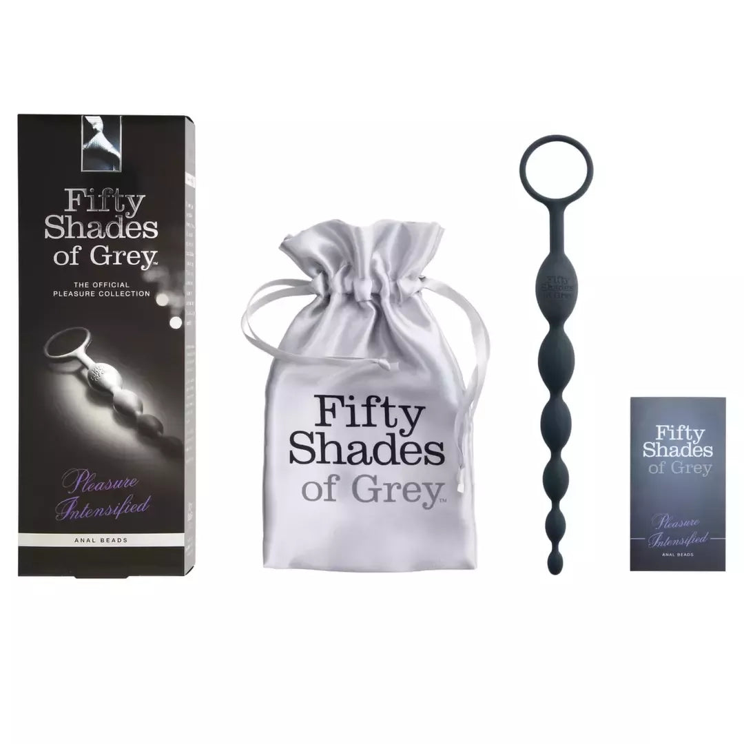 Fifty Shades of Grey Pleasure Intensified silikoniniai analiniai karoliukai, 25,4 cm
