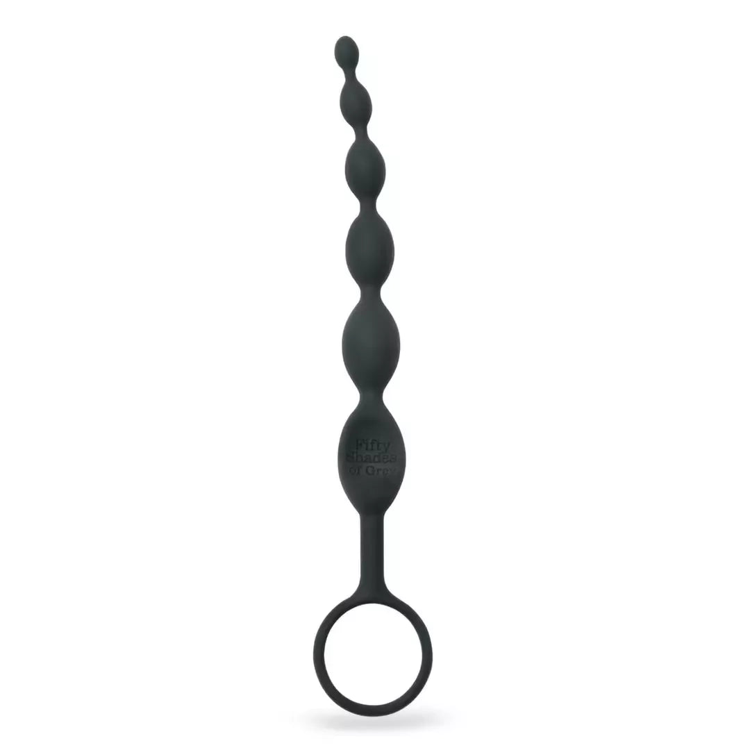 Fifty Shades of Grey Pleasure Intensified silikoniniai analiniai karoliukai, 25,4 cm