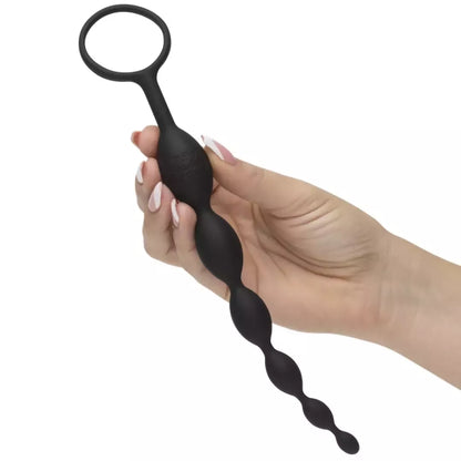 Fifty Shades of Grey Pleasure Overload 4 dalių silikoninis analinis rinkinys, juodas