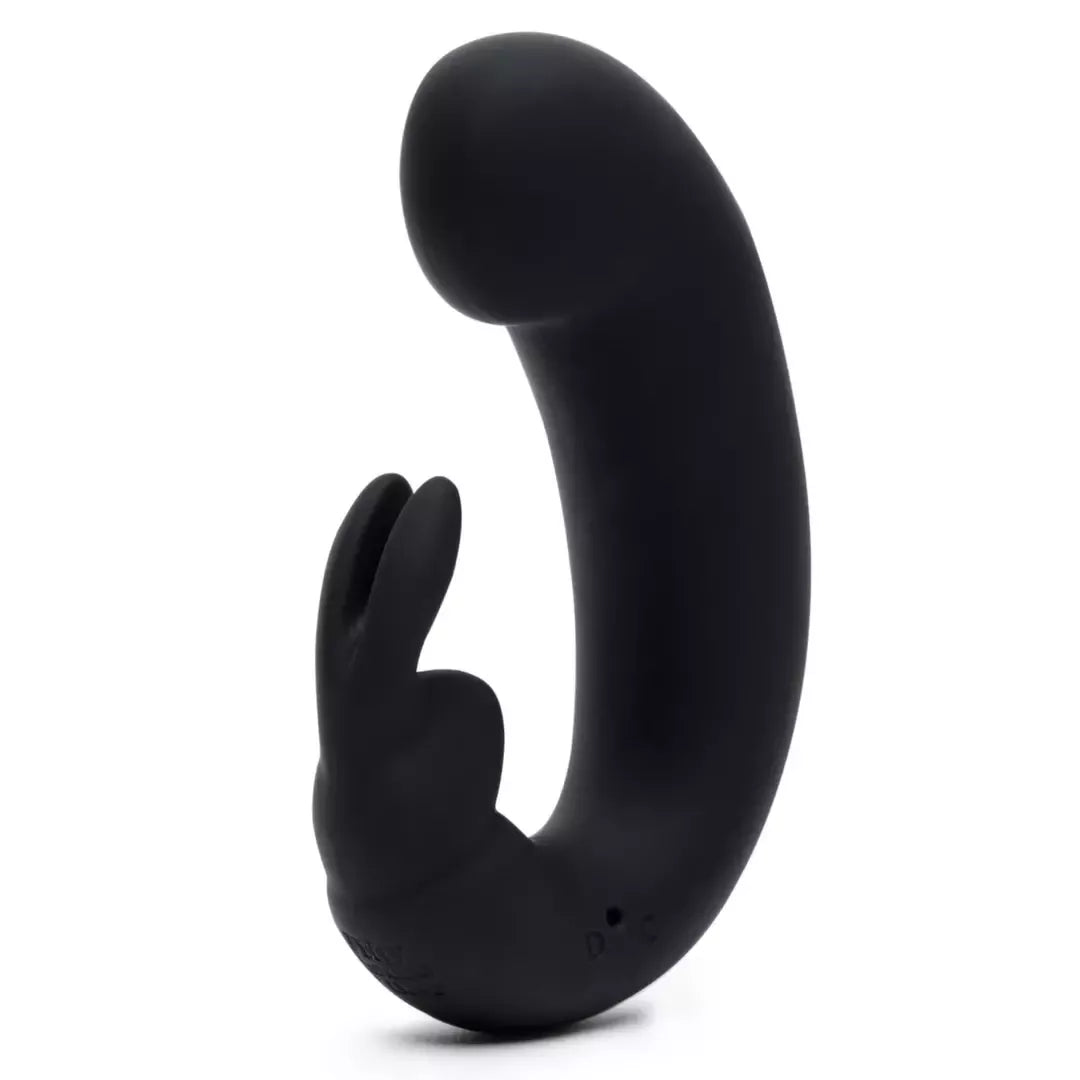 Fifty Shades of Grey Sensation G-Spot Rabbit dvigubo poveikio juodas silikoninis vibratorius