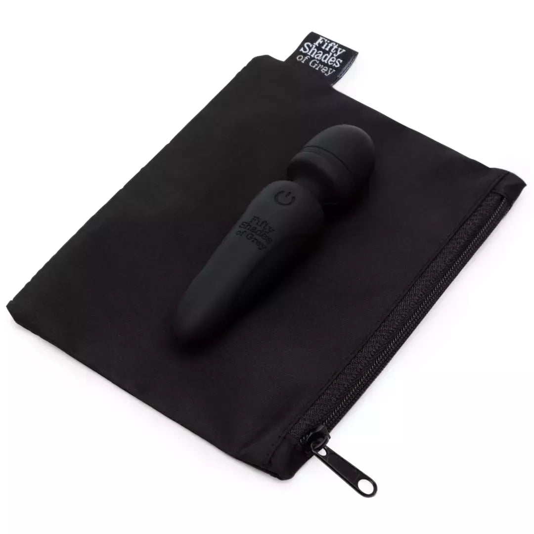 Fifty Shades of Grey Sensation Mini Wand juodas USB įkraunamas masažuoklis