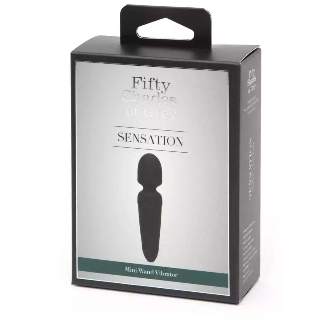Fifty Shades of Grey Sensation Mini Wand juodas USB įkraunamas masažuoklis
