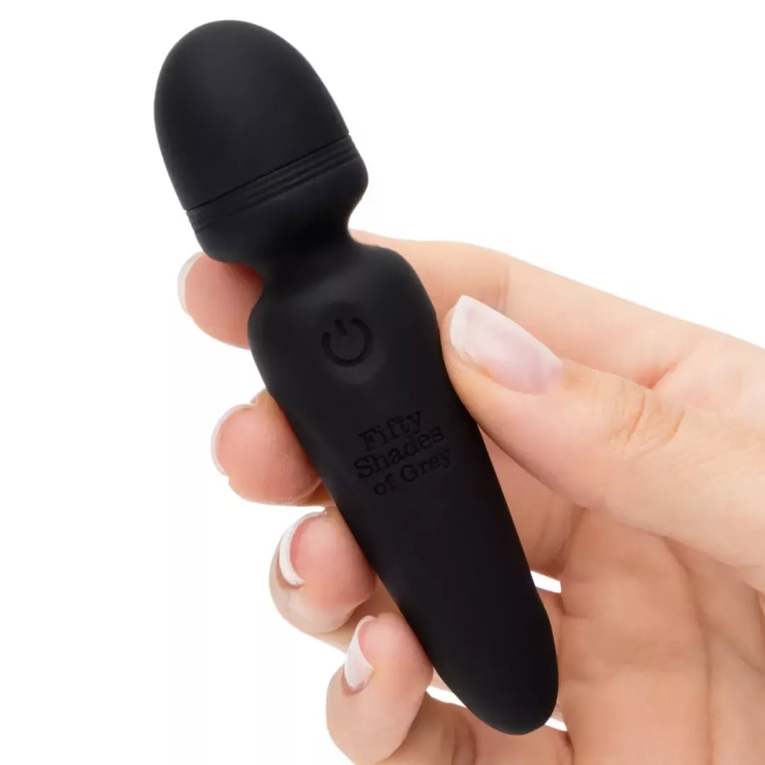 Fifty Shades of Grey Sensation Mini Wand juodas USB įkraunamas masažuoklis