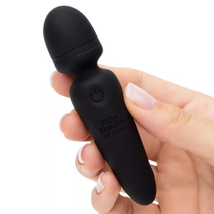 Fifty Shades of Grey Sensation Mini Wand juodas USB įkraunamas masažuoklis