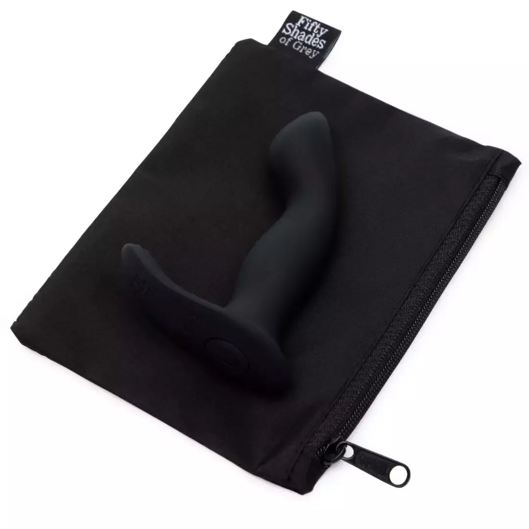 Fifty Shades of Grey Sensation P-Spot vibratorius, įkraunamas per USB, atsparus vandeniui, juodas