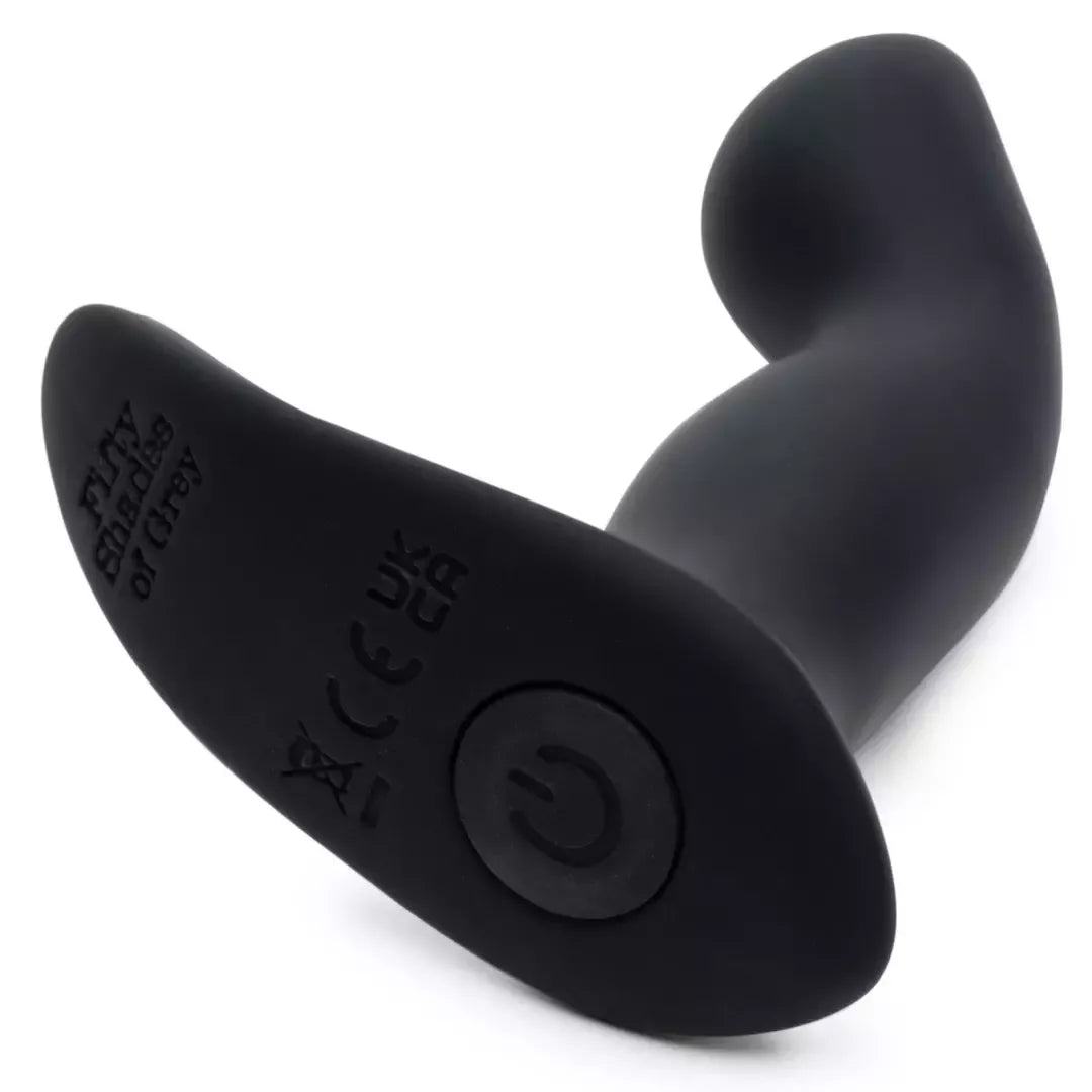 Fifty Shades of Grey Sensation P-Spot vibratorius, įkraunamas per USB, atsparus vandeniui, juodas