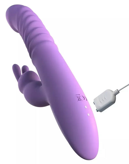 Fifty Shades of Her Thrusting Silicone Rabbit Intimate System, 24 cm, rožinis