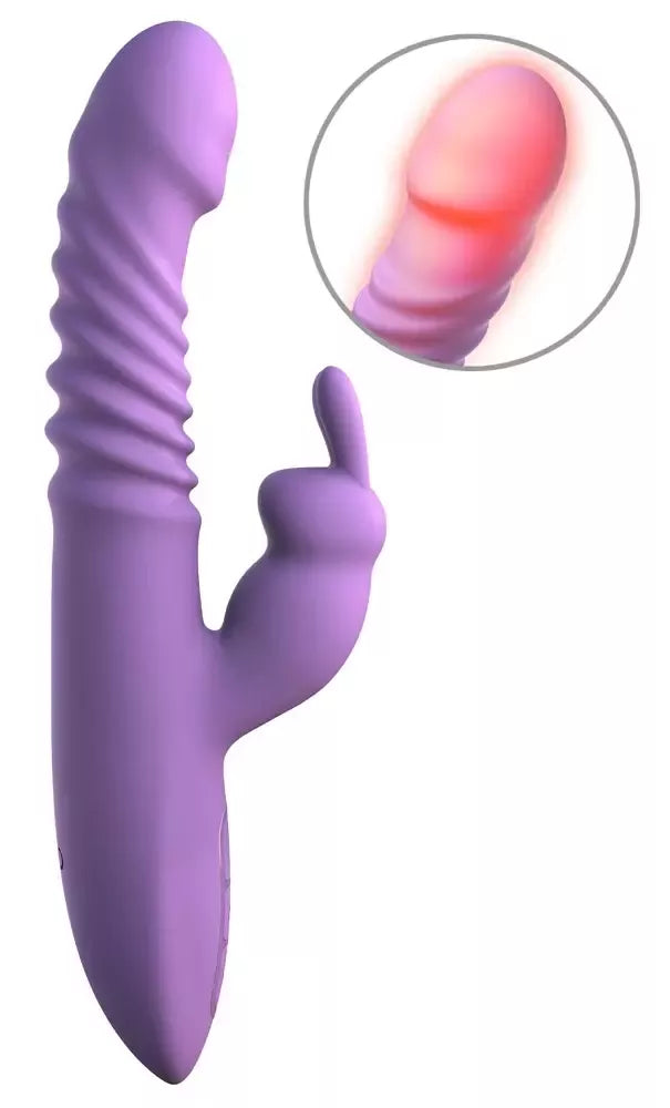 Fifty Shades of Her Thrusting Silicone Rabbit Intimate System, 24 cm, rožinis