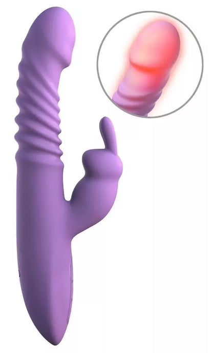Fifty Shades of Her Thrusting Silicone Rabbit Intimate System, 24 cm, rožinis