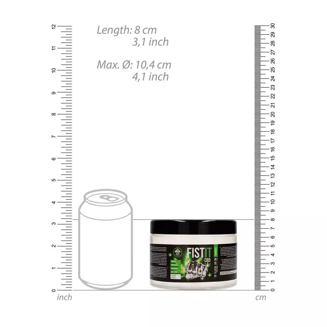 Fist It CBD vandens pagrindo lubrikantas 500 ml – neutrali formulė, didelė pakuotė