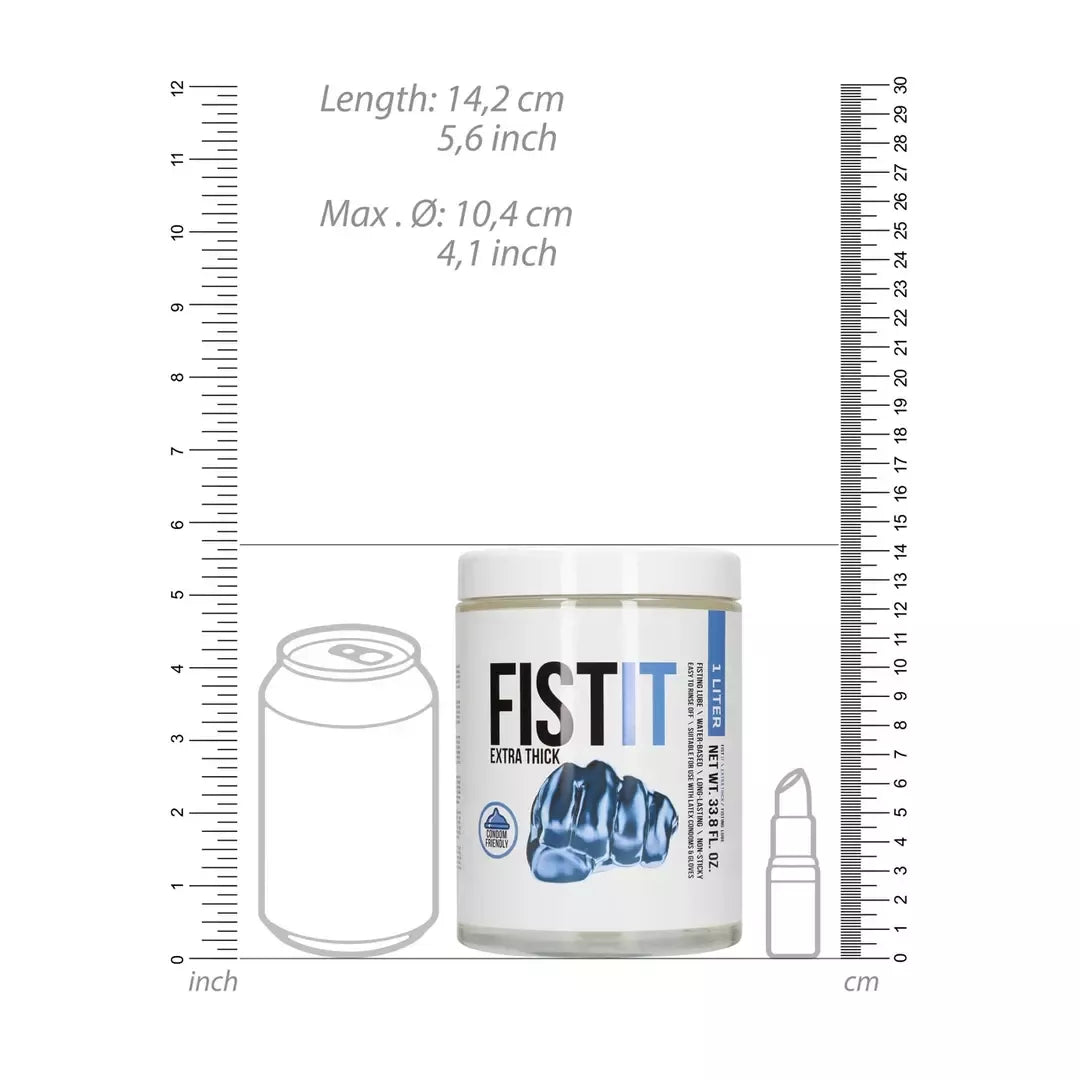 Fist It Extra Thick vandens pagrindo lubrikantas 1000 ml – ilgalaikio poveikio formulė