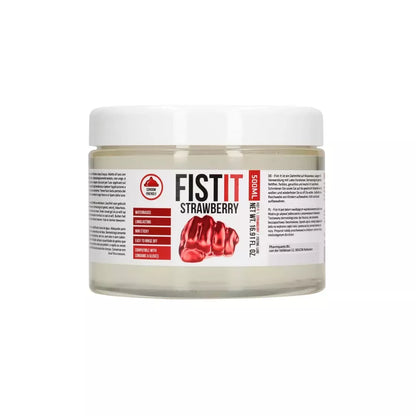 Fist It Extra Thick vandens pagrindo lubrikantas su braškių aromatu, 500 ml