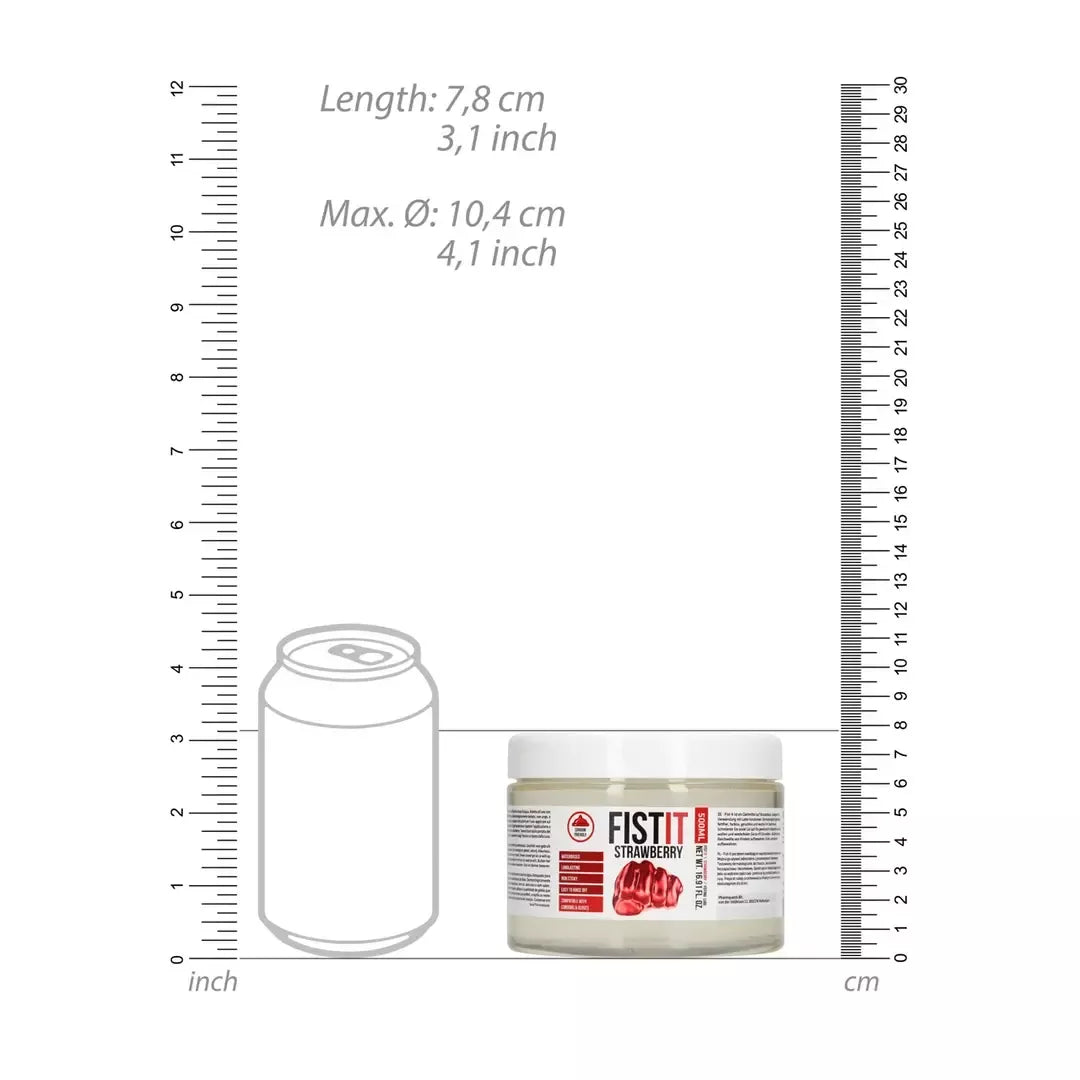 Fist It Extra Thick vandens pagrindo lubrikantas su braškių aromatu, 500 ml