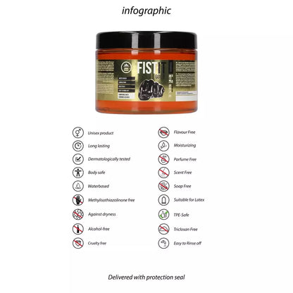 Fist It Gold vandens pagrindo lubrikantas 500 ml – dermatologiškai patikrintas